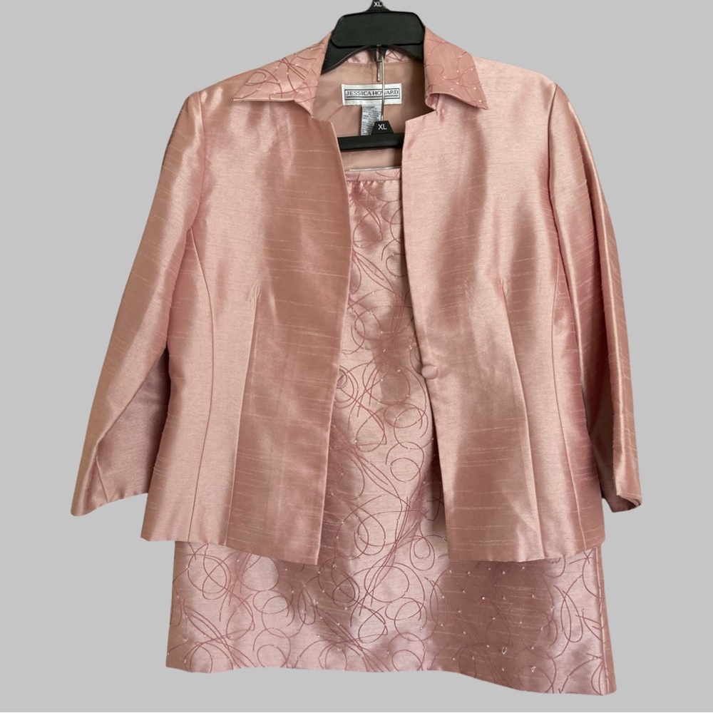 3PC BEADED TAFFETA JESSICA HOWARD Women’s Suit - Embroidered - Vtg